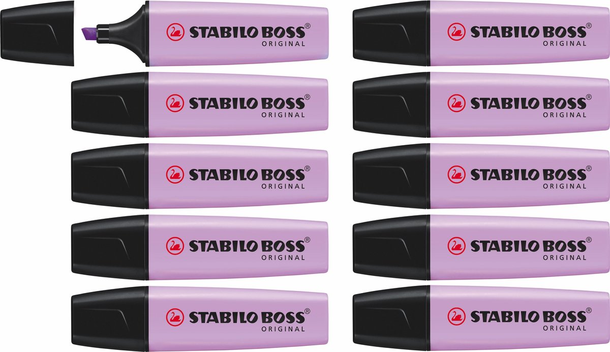Stabilo boss original pastel - surligneur - blush lilas - boîte de 10 pièces