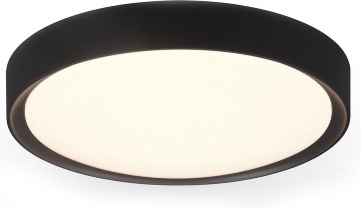 Trio clarimo - plafonnier - noir mat - incl. 1x SMD 18w - montage au plafond - source lumineuse non remplaçable - non dimmable - éclairage de salle de bain