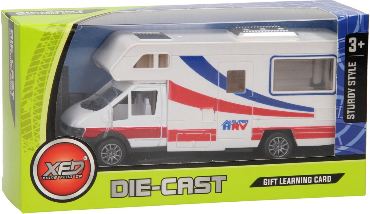 Lobbes toys bv camping-car moulé sous pression blanc