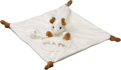 Doudou Sophie la girafe avec attache-sucette - doudou tétine - attache-sucette - cadeau maternité - cadeau baby shower - à partir de 0 mois - 30 x 30 cm