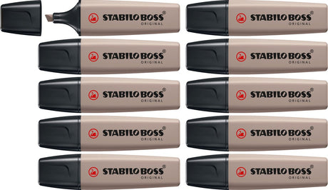 Stabilo boss original - surligneur - gris chaud - boîte de 10 pièces