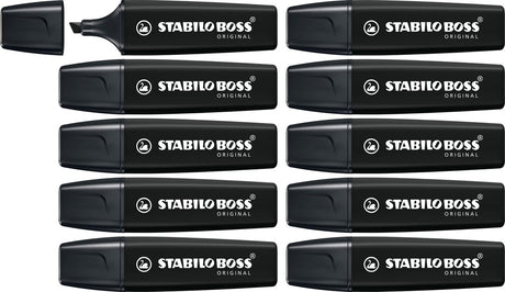 Stabilo boss original - surligneur - noir - boîte de 10 pièces