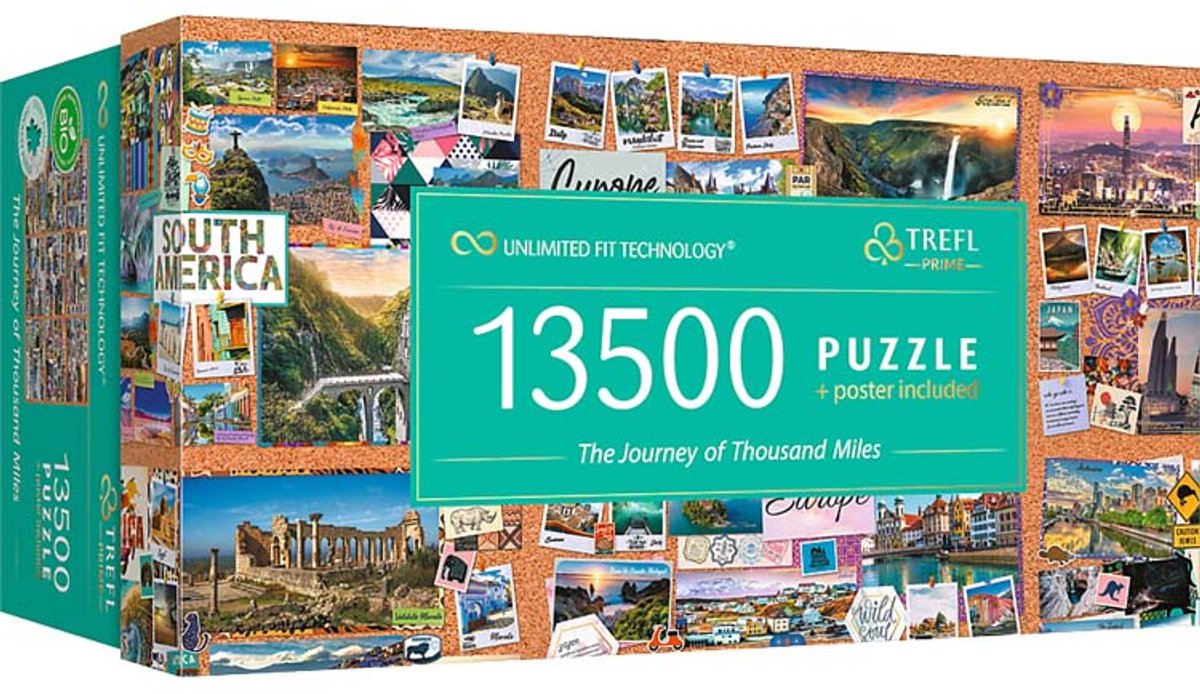 Trefl puzzle le voyage de mille kilomètres fsc mix 70% - 13500 pièces.