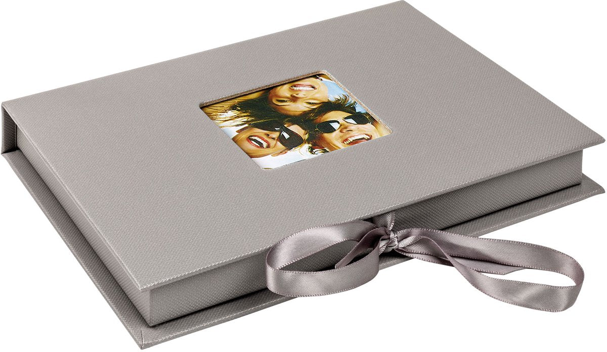 Walther fb-112-x fun - boîte de rangement photos - format 20 x 15 x 3 cm - 70 photos 13 x 18 cm - gris