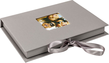 Walther fb-112-x fun - boîte de rangement photos - format 20 x 15 x 3 cm - 70 photos 13 x 18 cm - gris