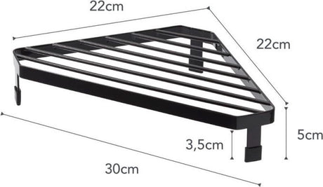 Support d'angle Yamazaki pour cuisinière - tour - noir
