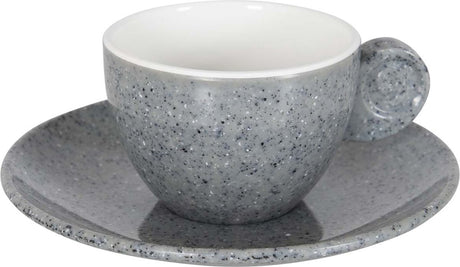 Gimex - ligne solide - service à expresso - granit - gris - 85 ml - 2 pièces