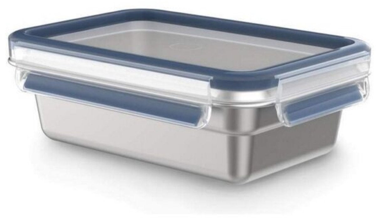 Tefal récipient pour aliments frais inox master seal rectangle 0,8 l
