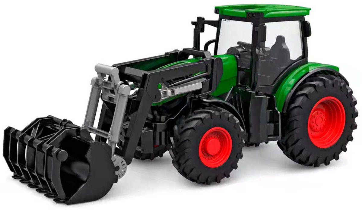 Tracteur Kids Globe RC avec chargeur frontal - vert