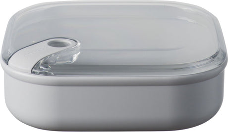 Omada - boîte à lunch pull box carrée basse 1 litre - polypropylène - gris -
