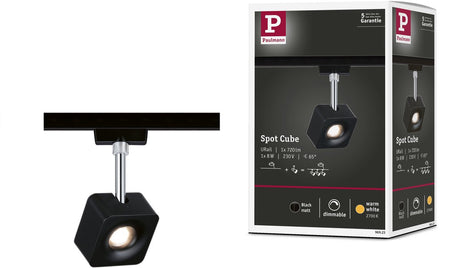 Lampe sur rail Paulmann 230v 96923 LED encastrable en permanence n a puissance : 8 w blanc chaud n a