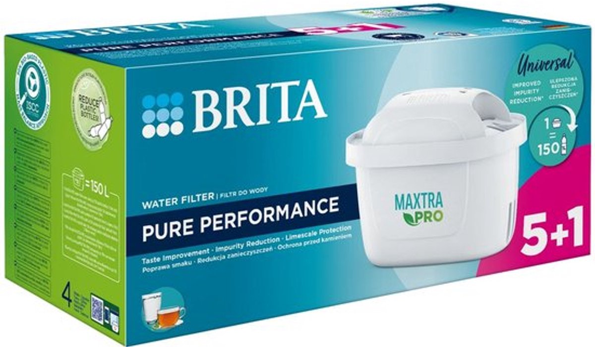 Cartouches de filtre à eau Brita maxtra pro pure performance – 6 pièces