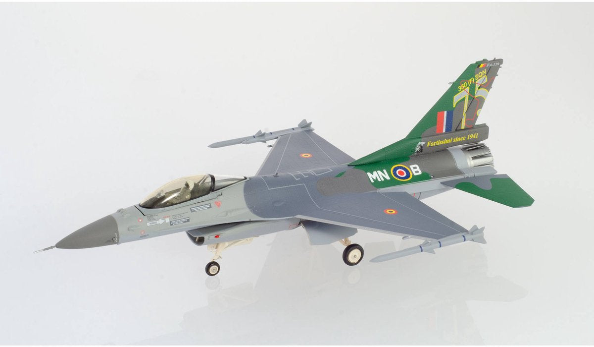 Herpa f-16a force aérienne belge 350 sqd florennes 75 ans (b) 1:72