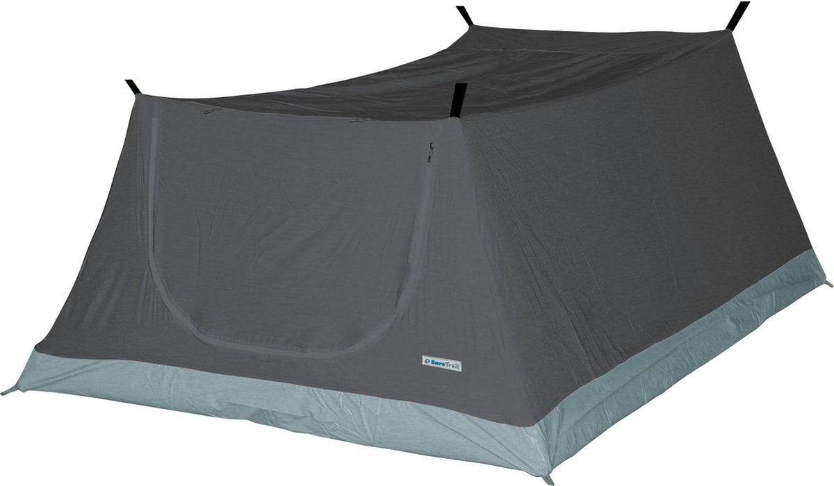 Tente roulotte Eurotrail sous tente anthracite