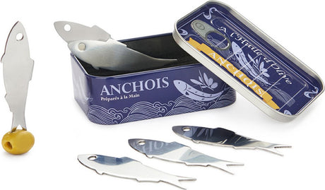 Balvi fourchettes à snack boîte métallique 6 pièces anchois