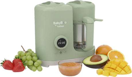 Robot culinaire Faitron babyboo - robot culinaire pour bébé - cuisson à la vapeur et mélange - repas sains pour bébé - design compact - vert