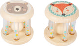 Small foot - hochet animal en bois, lot de 2
