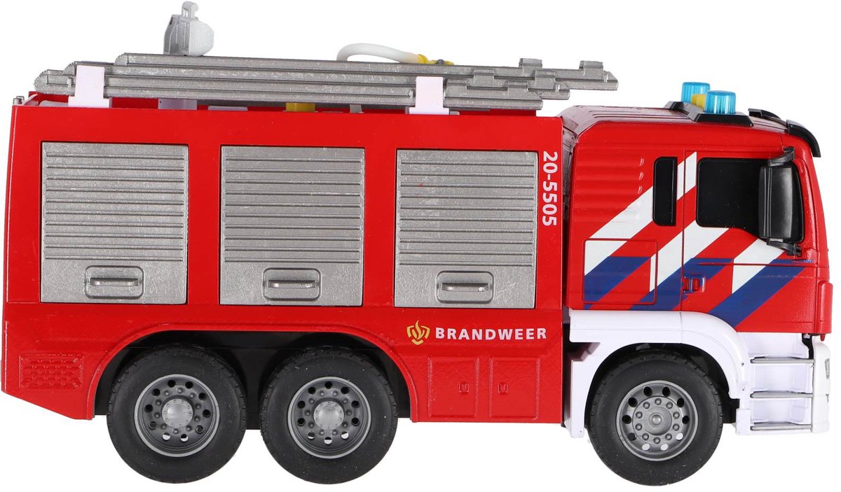 Voiture de pompiers à roues rapides avec lumière et son