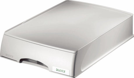 Corbeille à courrier Leitz plus avec tiroir - gris