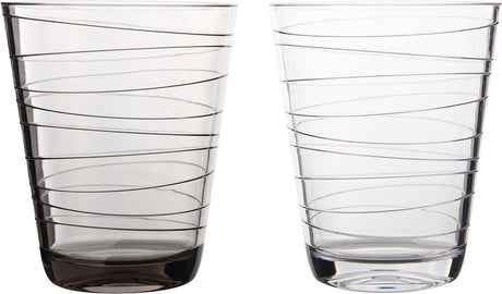 Gimex - ligne linea - verre à eau - rayures - 300 ml - 2 pièces