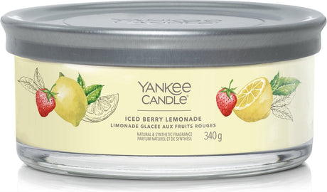 Bougie Yankee - Gobelet à 5 mèches signature limonade aux baies glacées