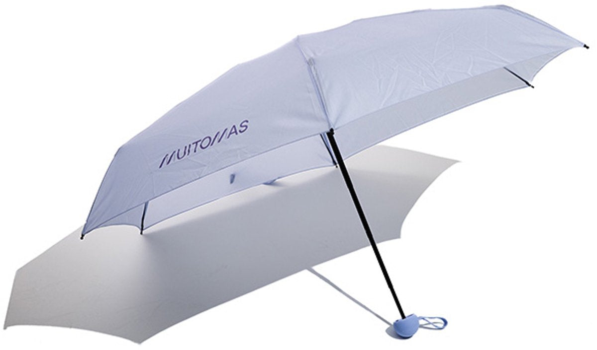 Parapluie Muitomas compact - léger - manche télescopique - poignée antidérapante - cordon et housse - violet