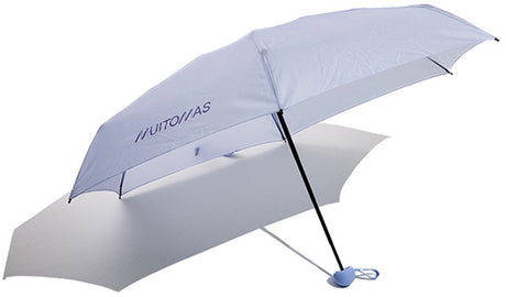 Parapluie Muitomas compact - léger - manche télescopique - poignée antidérapante - cordon et housse - violet