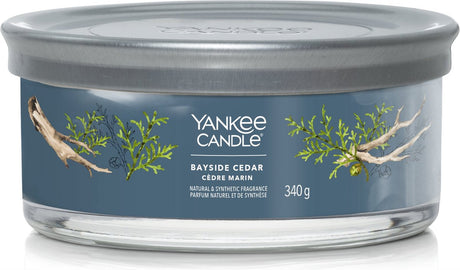 Bougie Yankee - gobelet à 5 mèches signature en cèdre de Bayside