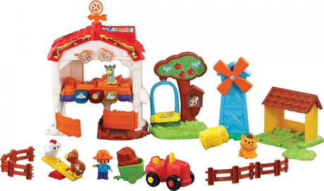 Vtech whiz whiz animaux ferme d'animaux heureux - cadeau - ensemble de figurines de jeu - jouets avec réponses de chansons - 1 à 5 ans