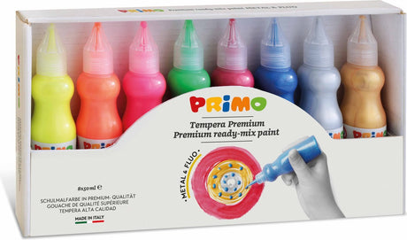 Primo | gouache métallisée fluorée 8 pièces