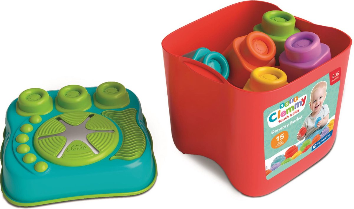 Clementoni baby clemmy - seau sensoriel avec blocs