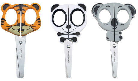 Vaessen creative kinderschaar set - 3 st. - linkshandig rechtshandig - met dieren design