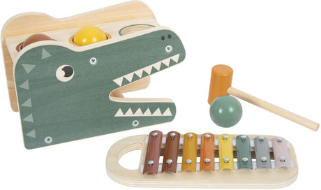 Small foot - xylophone en bois et banc marteau safari, 5 pcs.