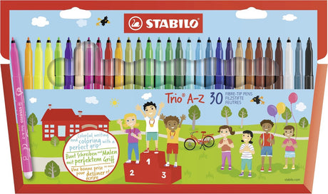 Stabilo trio a-z - feutres - lot de 30 pièces