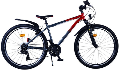 Volare XC Race Children's Bicycle - 26 pouces - 21 vitesses - Gris rouge