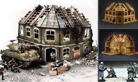 Diorama en kit modèle Italeri - 6186 siège de Bastogne années 80 - diorama - set de bataille en plastique - 1:72 - modélisme
