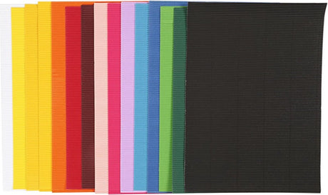 Entreprise Creativ https: www.cchobby.nl feuille-de-carton nervuré-25x35-cm-80-gr-15-div-vellen-1-doos