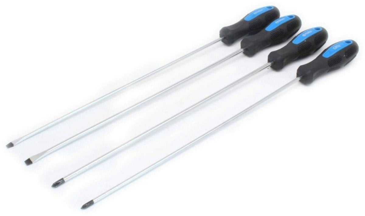 Jeu de tournevis extra longs Satra 4 pièces, 450 mm de long