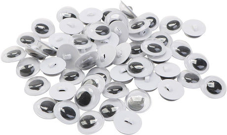 Creativ company yeux écarquillés, à coudre, taille 10 mm, 50 paires, 100 pièces, 1 sachet