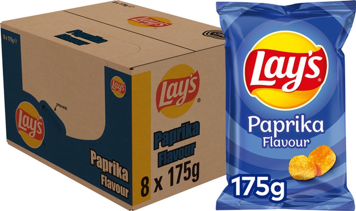 Paprika Lay's - chips - 8 x 175 grammes