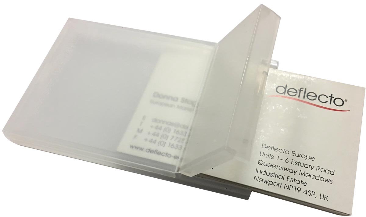 Porte-cartes de visite Deflecto transparent