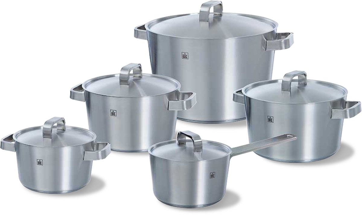 Set de poêles Bk conique+ - 5 casseroles - avec couvercles