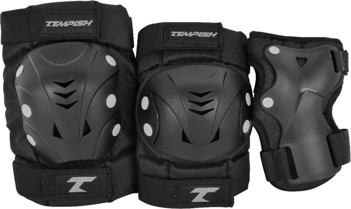 Tempish – taky – protection pour patins – pack de 3 – adultes – noir – ensemble complet pour patinage – taille l
