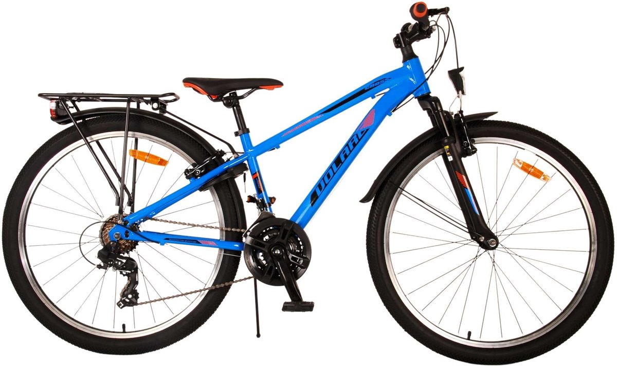 Vélo Enfant Volare Cross - Garçons - 26 pouces - Bleu - 18 vitesses - Deux freins à main