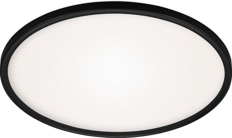 Briloner slim - Plafonnier LED - Plafonnier avec rétroéclairage - 22 watts - 3000 lumens - 4000 Kelvin - blanc-noir