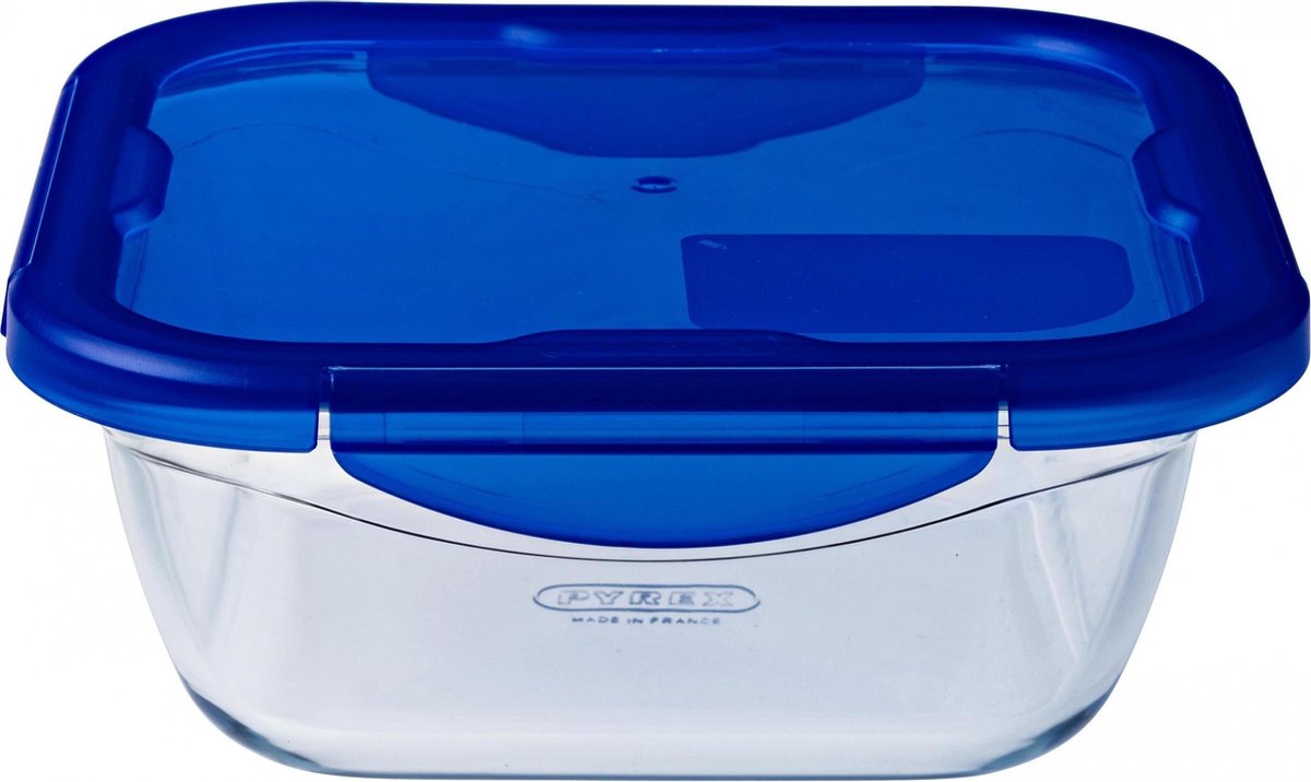 Pyrex - bol Cook Go carré avec couvercle 1,9 litre - transparent