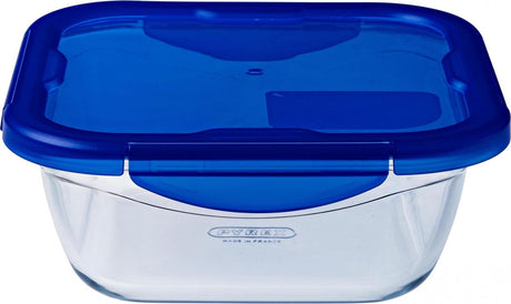 Pyrex - bol Cook Go carré avec couvercle 1,9 litre - transparent