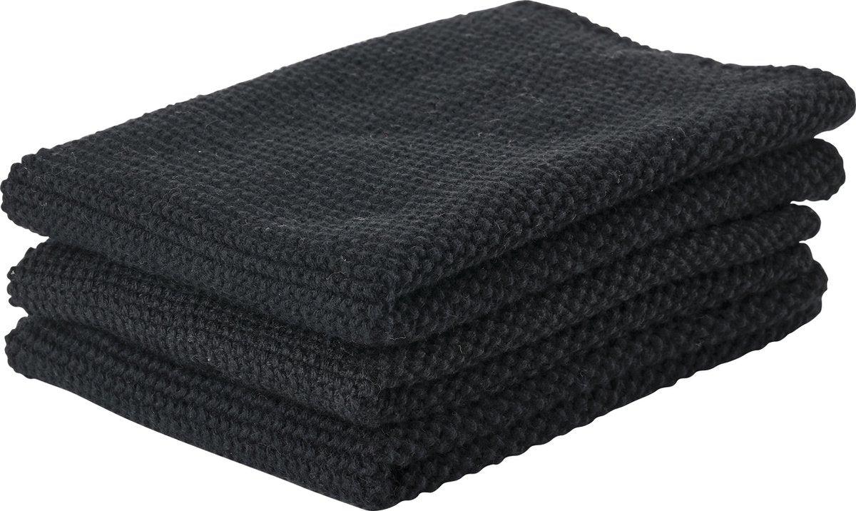 Zone danemark chiffons 27 x 27 cm 3 pièces noir