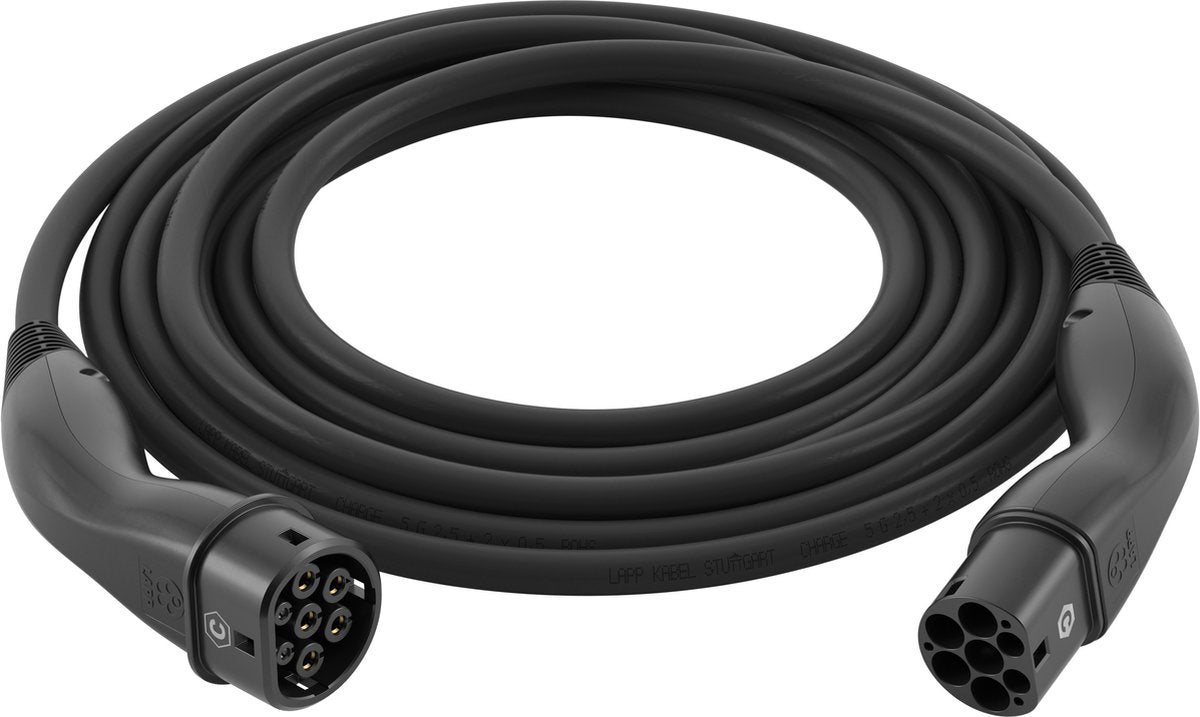 Câble de recharge Lapp pour voiture électrique - type 2 - 11 kW - 20 a 400 v - - 7 mètres