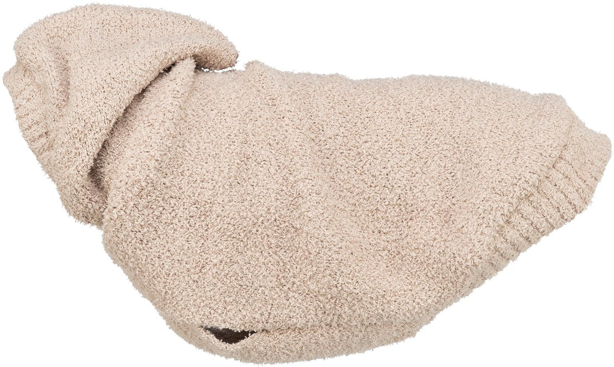 Pull pour chien Trixie - sweat à capuche carson avec capuche sable - longueur dos 30cm